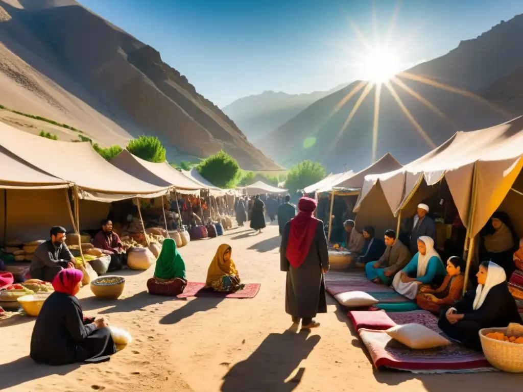 Un animado mercado en Irán sudeste persa, donde los Baluchis se reúnen entre textiles, especias y conversaciones