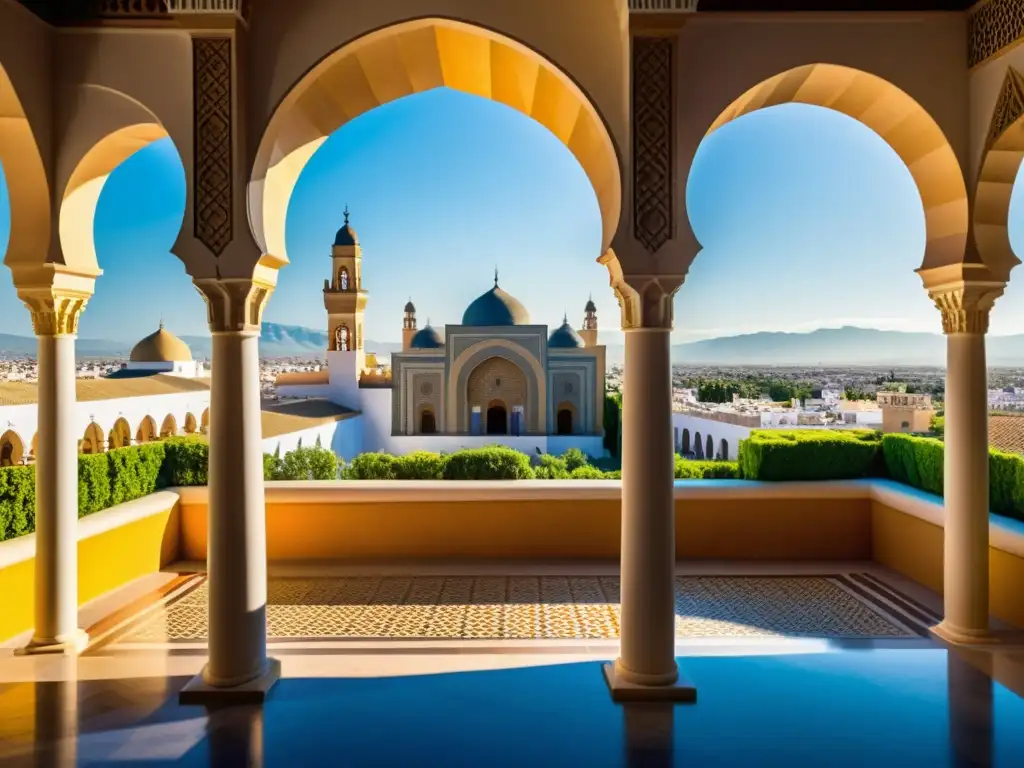 Arquitectura impresionante de la Gran Mezquita de Córdoba durante la Era Dorada del Califato Omeya