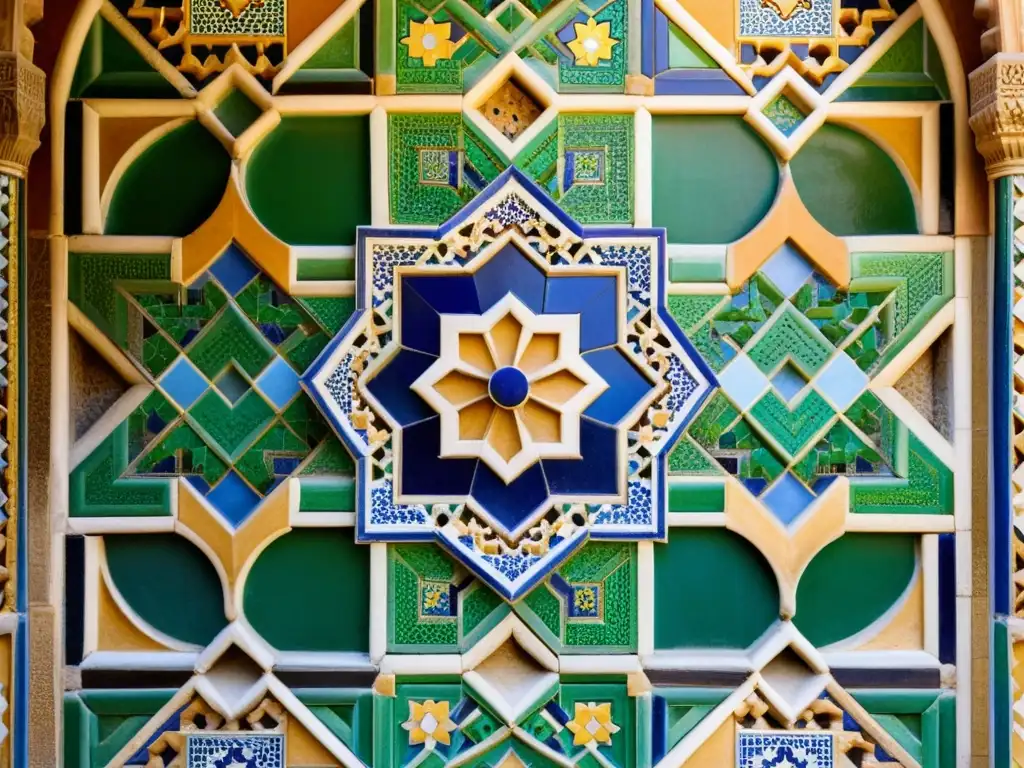 Arte islámico: mosaico geométrico divino en la Alhambra, Granada