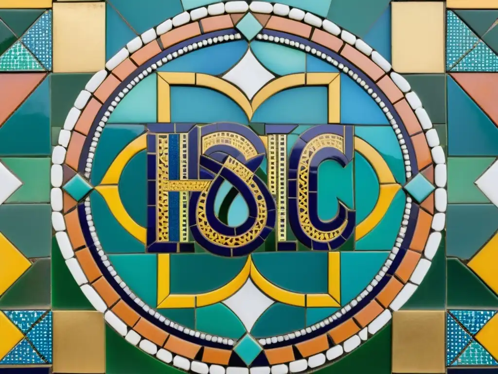 Arte islámico en África contemporáneo: Mosaico intrincado con patrones geométricos y caligrafía árabe, reflejo de la rica herencia cultural del continente