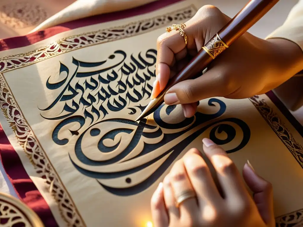 Un artista de caligrafía islámica, con diseños de henna, crea poesía, mostrando el rol terapéutico de la tradición islámica