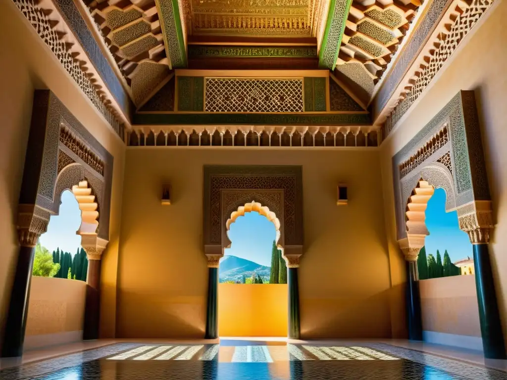 Alhambra: Geometría y Arte Islámico La belleza de la matemática islámica cobra vida en la impresionante imagen de la Alhambra, con sus intrincados patrones geométricos y mosaicos