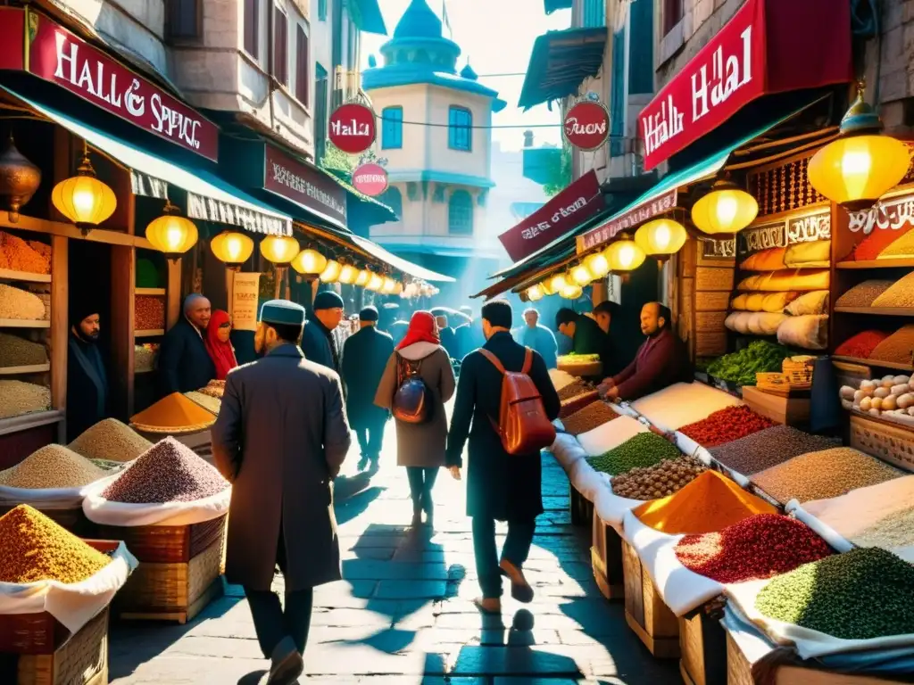 Un bullicioso mercado en Estambul, Turquía