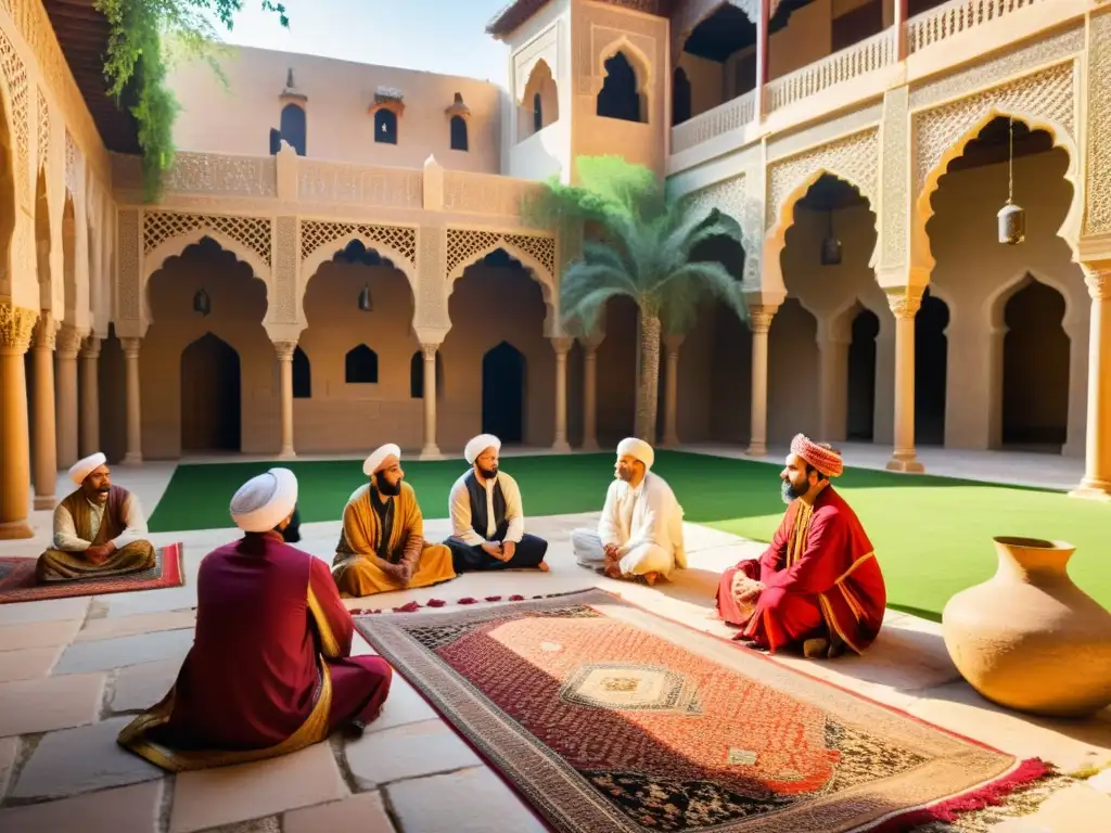 Un cuento cautivador en un patio árabe con Técnicas de narrativas orales en el islam