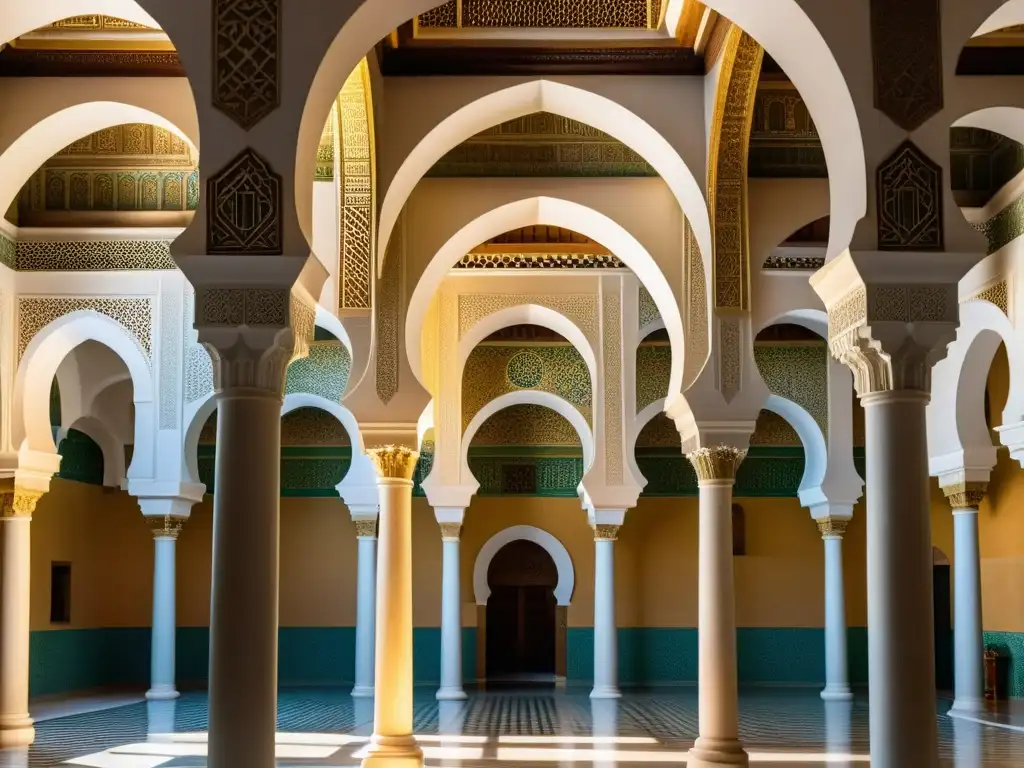 Deslumbrante imagen fotorrealista de la MezquitaCatedral en Córdoba, con intrincados detalles arquitectónicos islámicos y una atmósfera de maravilla que evoca las historias de ciudades islámicas históricas