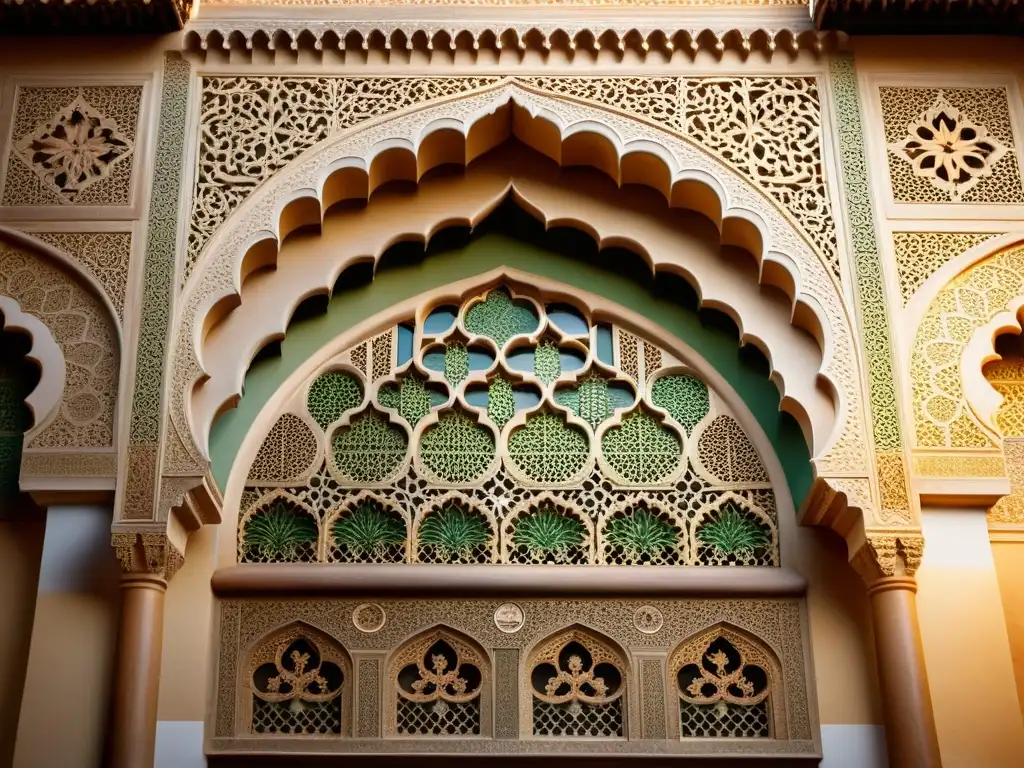 Detallada imagen de la Alhambra al atardecer, resaltando la ingeniería durante los Califatos islámicos en Granada, España