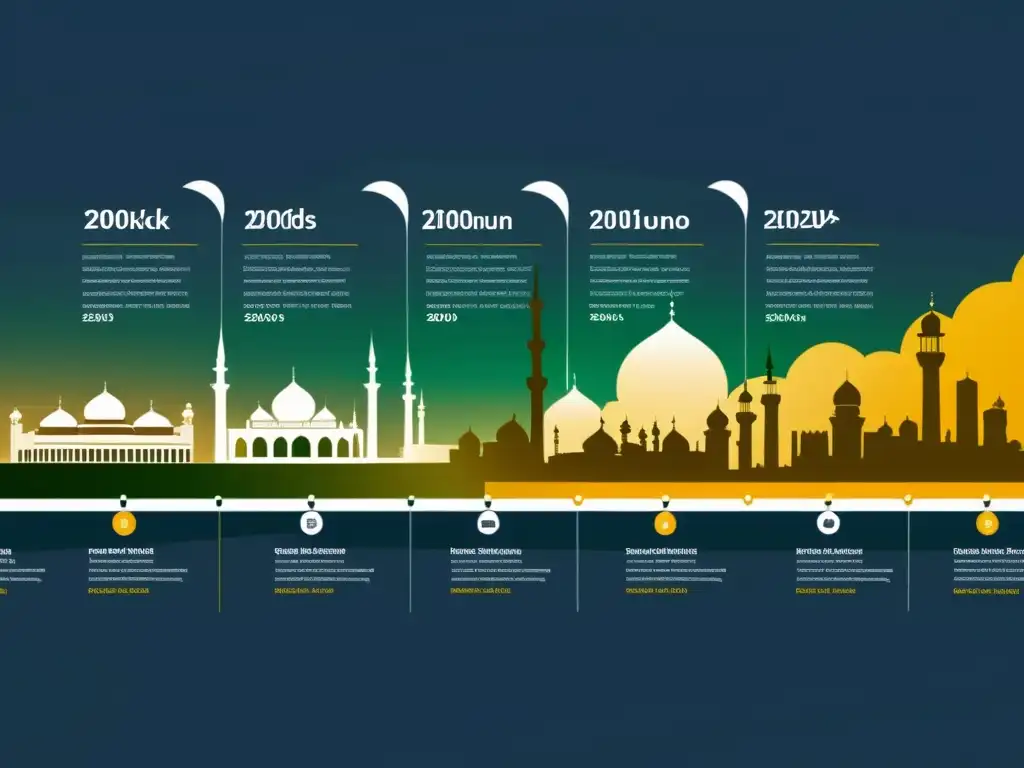 Una detallada imagen fotorrealista de la evolución de bonos sukuk desde sus inicios hasta la actualidad, evocando herencia, progreso y significado en la inversión halal