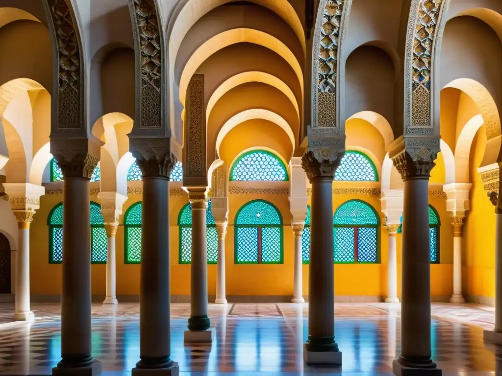 Detalle arquitectónico y estética mezquitas históricas mundo islámico en Gran Mezquita de Córdoba