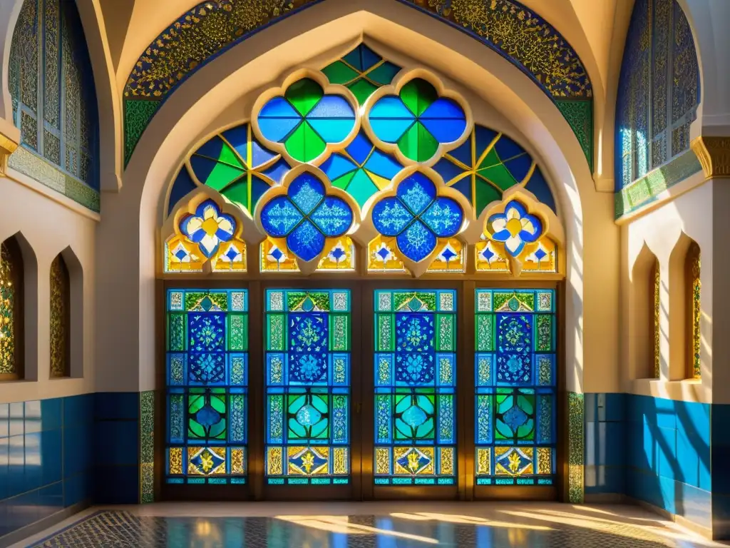 Detalle de azulejos en mezquita: paleta de colores vibrante y simbolismo espiritual en la arquitectura islámica