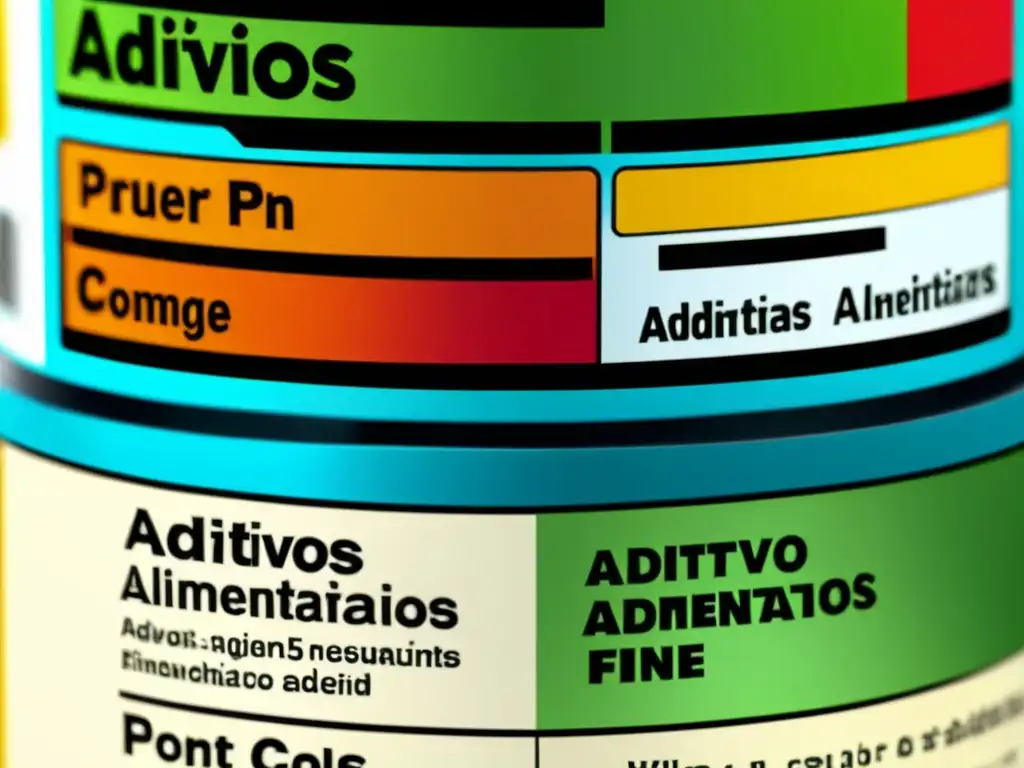 Detalle de etiqueta de alimentos con aditivos no Halal en dieta, resaltando la importancia de entender los ingredientes y su impacto en la dieta