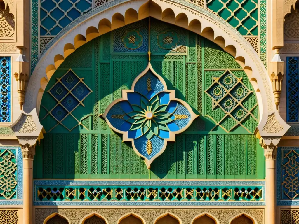 Detalle impresionante de la arquitectura del minarete de la Mezquita Hassan II en Casablanca, Marruecos, que captura la belleza de la arquitectura islámica