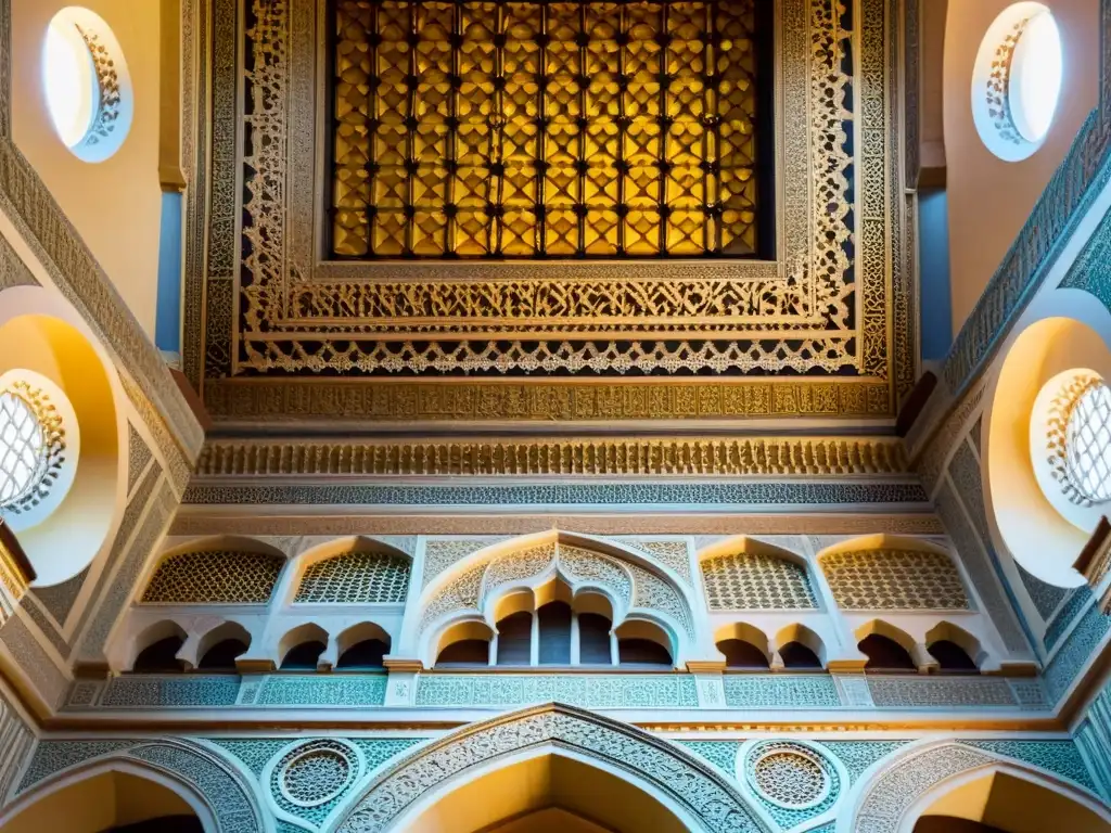 Detalle impresionante de la geometría sagrada del arte islámico en la Mezquita-Catedral de Córdoba, España