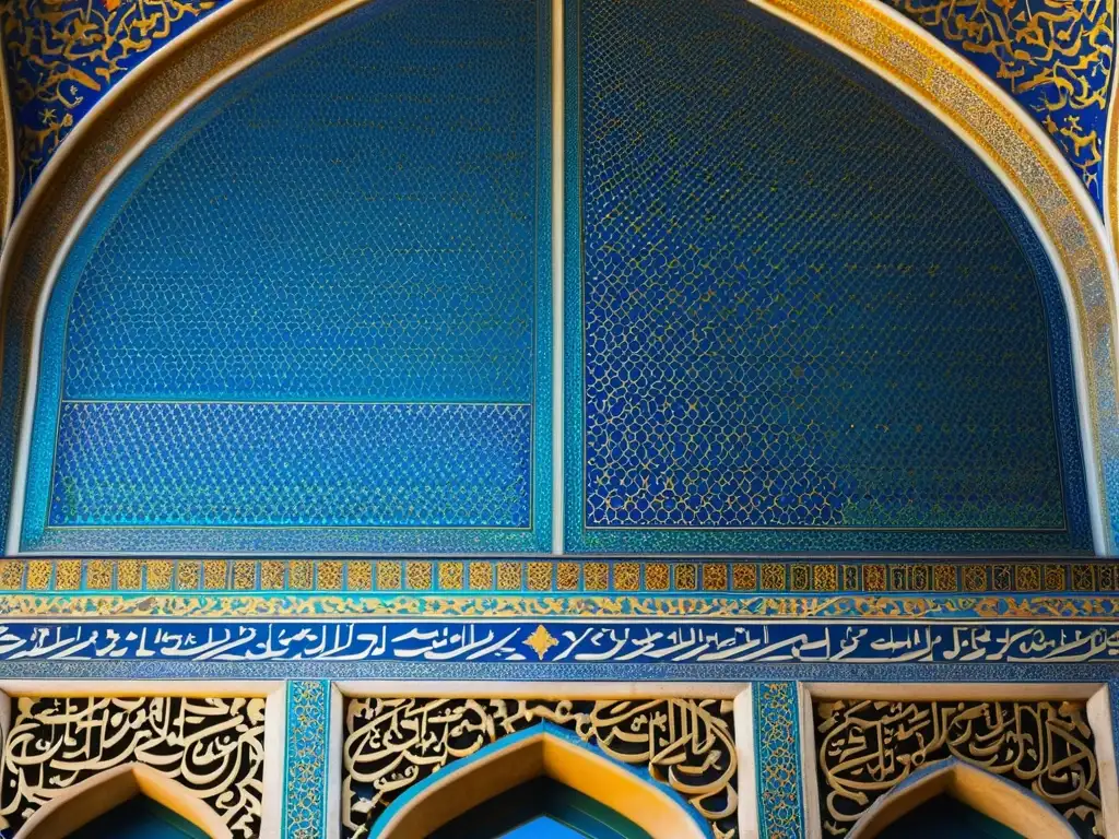 Detalle impresionante de la influencia persa en arquitectura islámica en la mezquita Sheikh Lotfollah, Isfahán, Irán