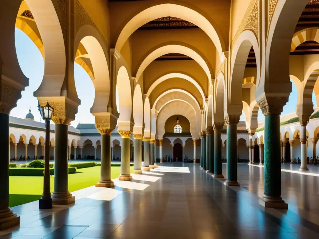 Detalle impresionante de la Mezquita de Córdoba, muestra la grandeza y la innovación de los Grandes innovadores del arte islámico