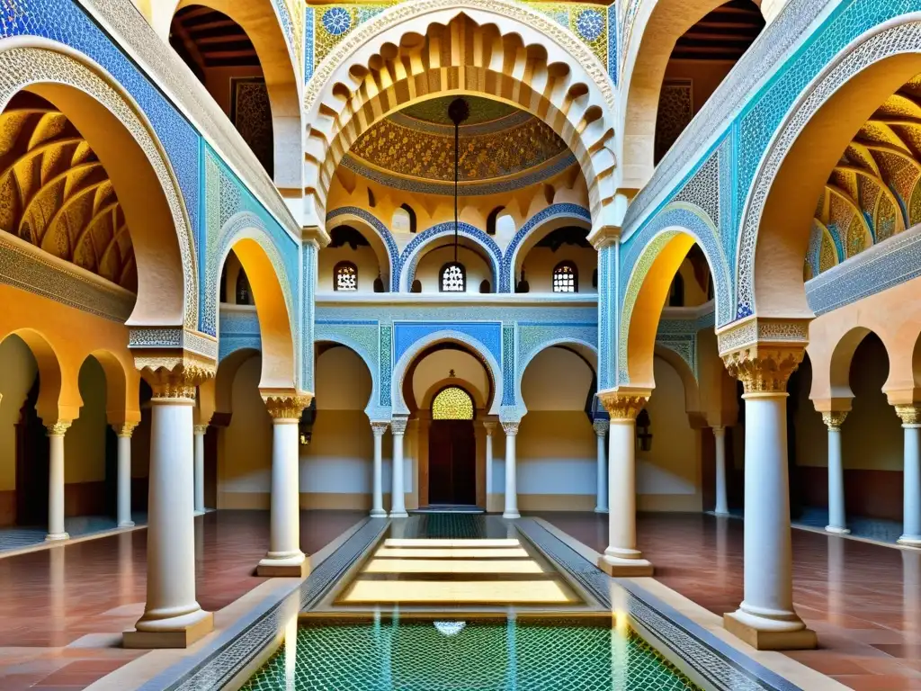 Detalle impresionante de la Mezquita-Catedral de Córdoba, fusionando arte y poder en los Palacios del Califato de Córdoba