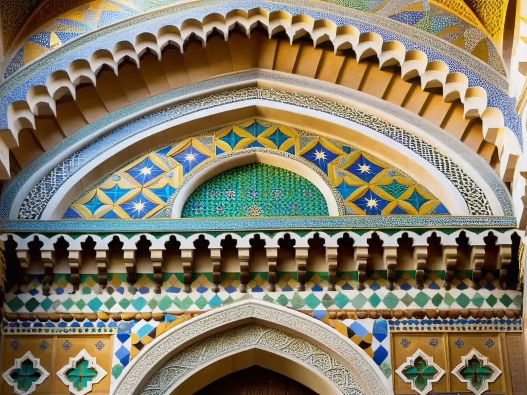 Detalle impresionante del mosaico islámico en la Gran Mezquita de Córdoba