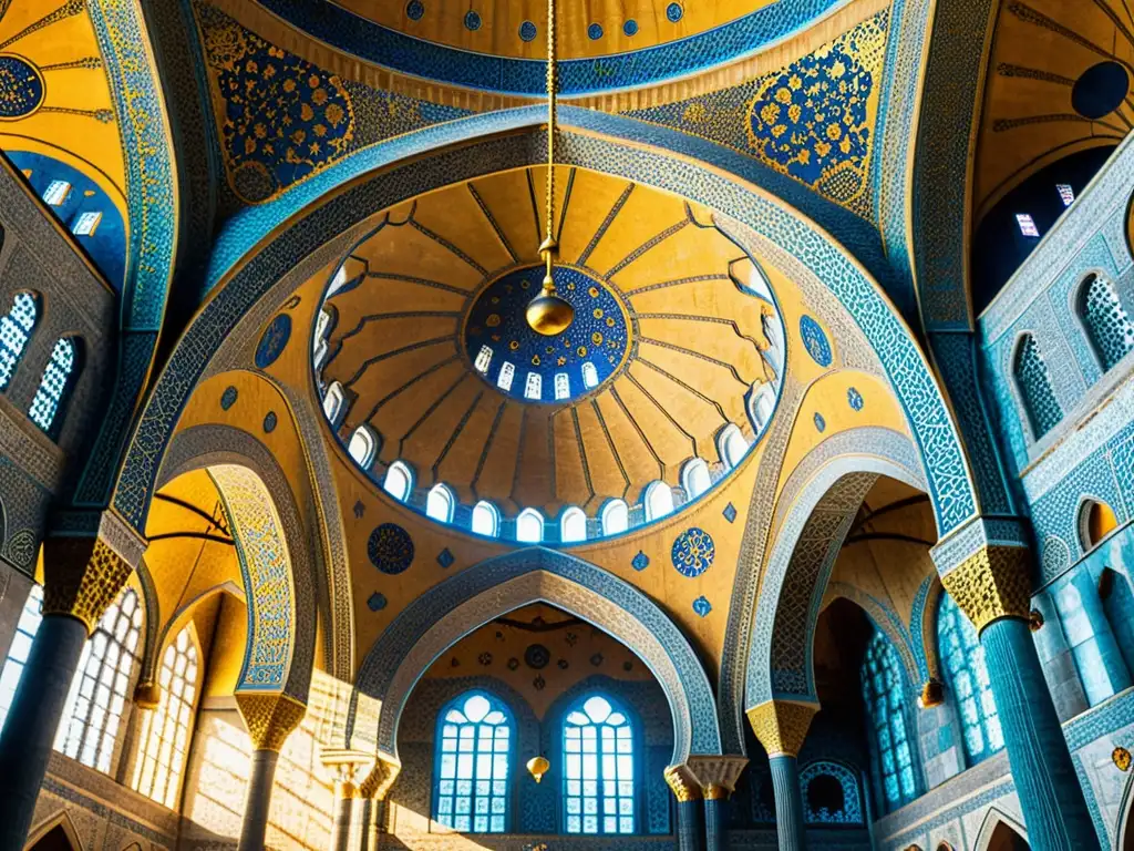 Detalle de la mezquita azul en Estambul: simbolismo arquitectura mezquitas islámicas