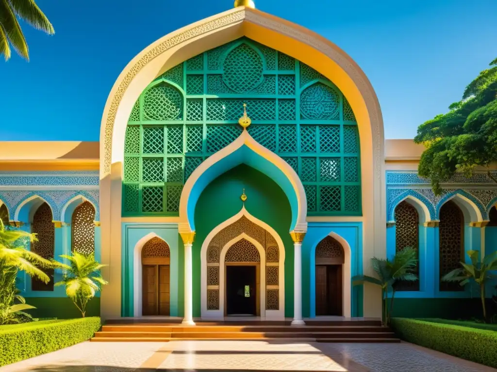 Mezquita islámica en Brasil: belleza y espiritualidad en la naturaleza Detalle de una mezquita en Brasil, fusionando la cultura islámica con el paisaje brasileño
