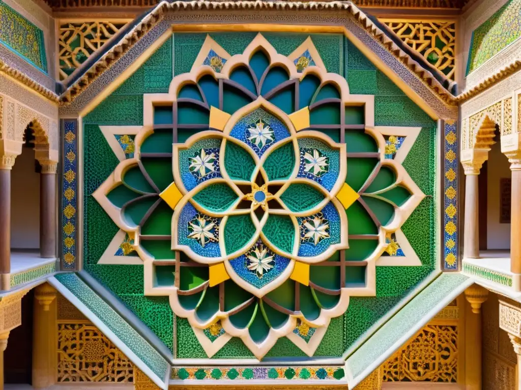 Detalle de mosaico en la Alhambra, Granada