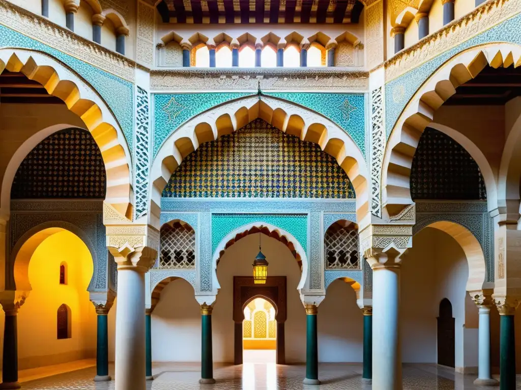 Detalle de la restauración arquitectónica del legado islámico en la Gran Mezquita de Córdoba, resaltando la belleza y la artesanía