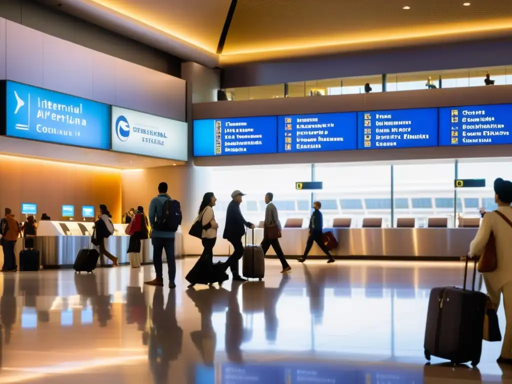 Espacios para oración en aeropuertos: Sala de oración tranquila y multicultural en concurrido aeropuerto internacional