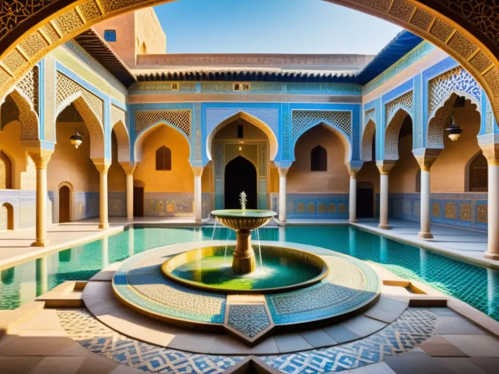 Espléndido patio del palacio de la Dinastía Sají en Irán preselyúcida