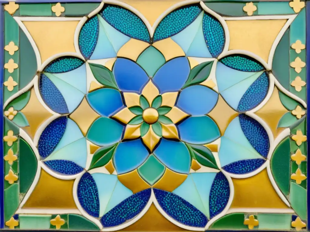 Un exquisito mosaico en la Alhambra, Granada, con influencia islámica en arte europeo