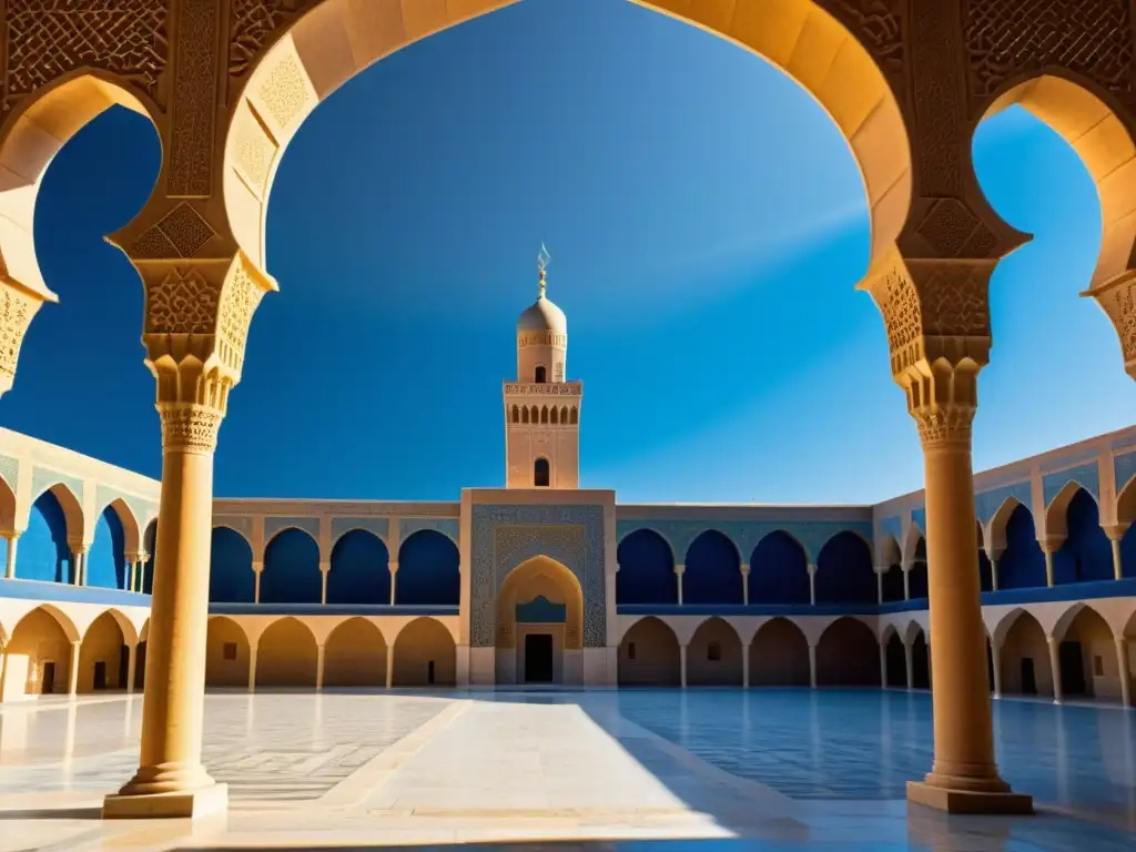 La Gran Mezquita de Samarra, con su minarete en espiral, bañada por la cálida luz del sol