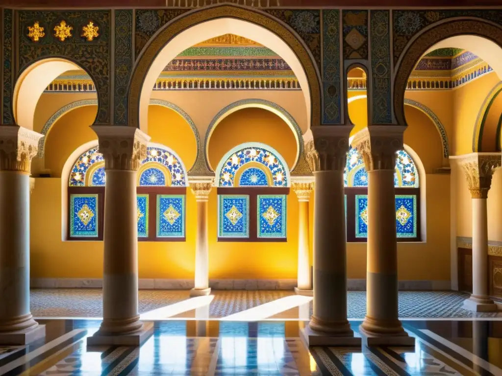 La herencia cultural siciliana islámica cobra vida en los intrincados arcos y patrones de la Cappella Palatina en Palermo, Sicilia