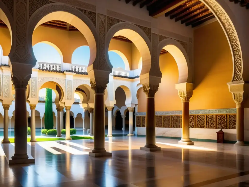 Hermosa imagen de la Gran Mezquita de Córdoba, reflejando la herencia del arte islámico en su arquitectura