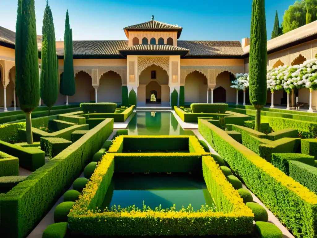 Hermosa imagen de la Alhambra en Granada, con simbolismo ecológico en su arquitectura islámica