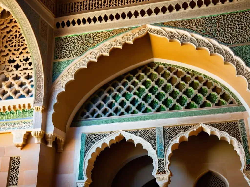 Una imagen de la Alhambra en Granada, España, muestra la belleza de la ingeniería musulmana en sus detalles arquitectónicos y reflejos serenos