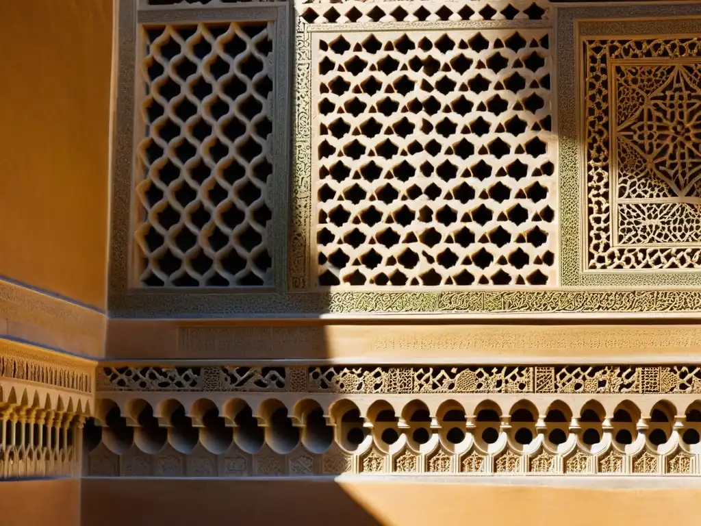 La imagen muestra la compleja geometría sagrada del arte islámico en la Alhambra, Granada