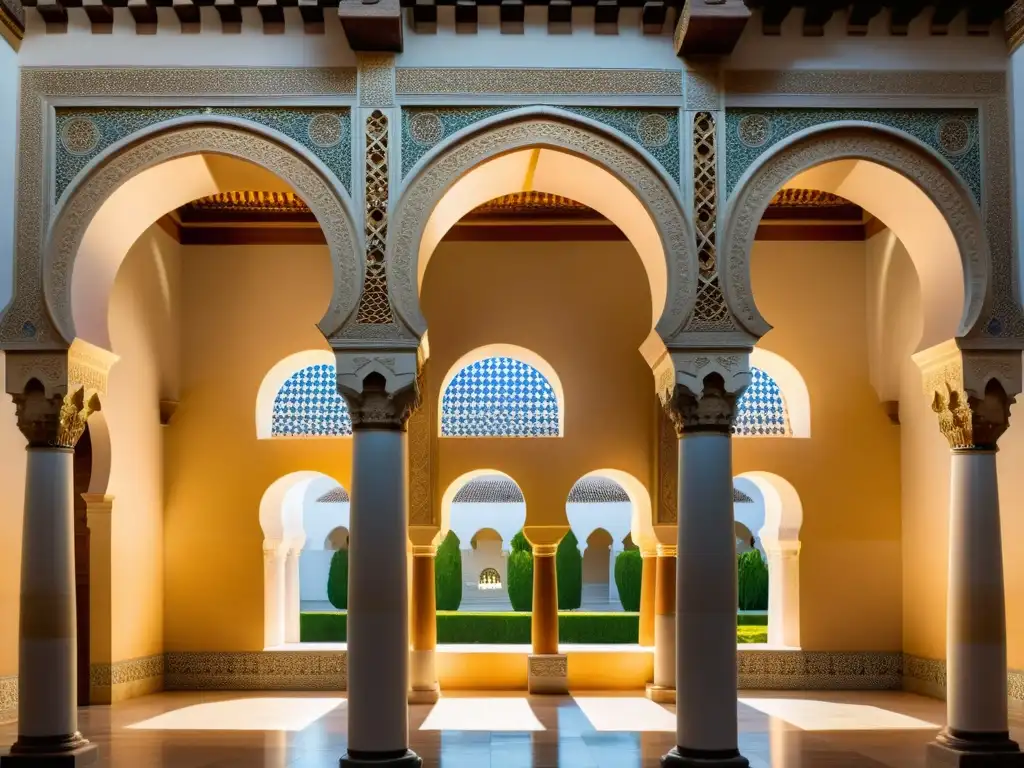 Imagen impactante de la Gran Mezquita de Córdoba, mostrando la belleza de la arquitectura califato islámico, historia y arte