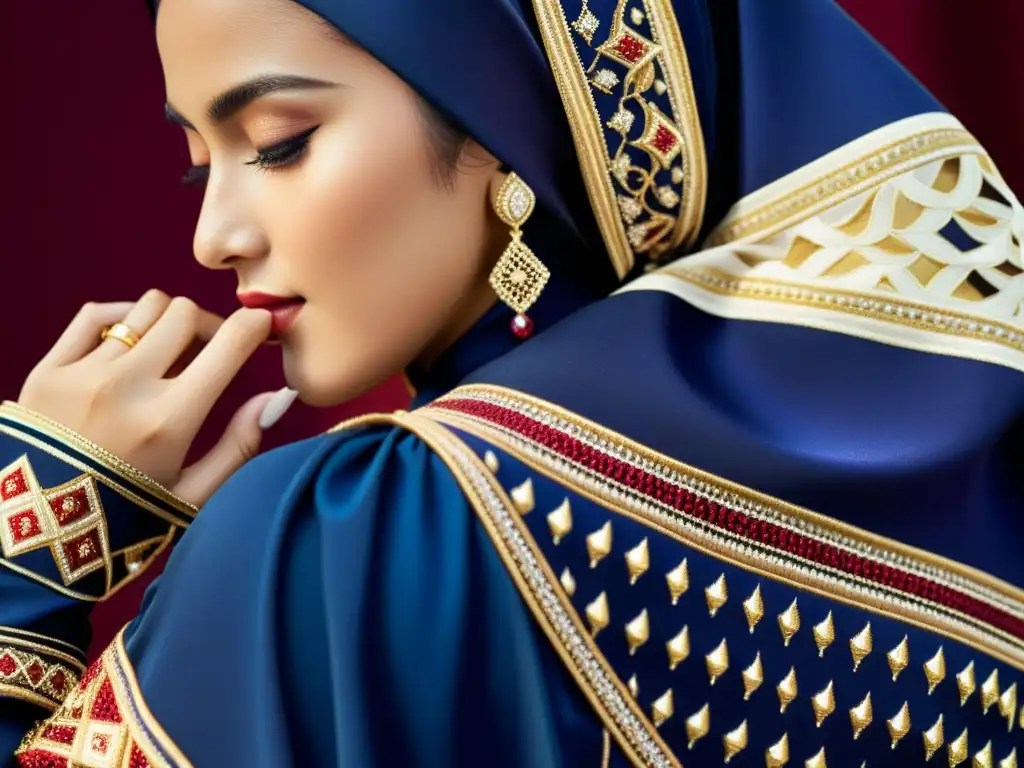 Imagen de una mujer emiratí con un impresionante traje típico emiratí que refleja la identidad cultural de los Emiratos