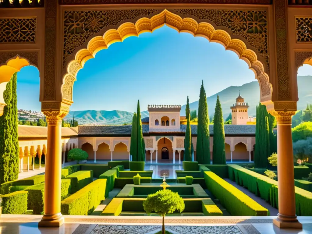 Imagen realista de la Alhambra en Granada, España