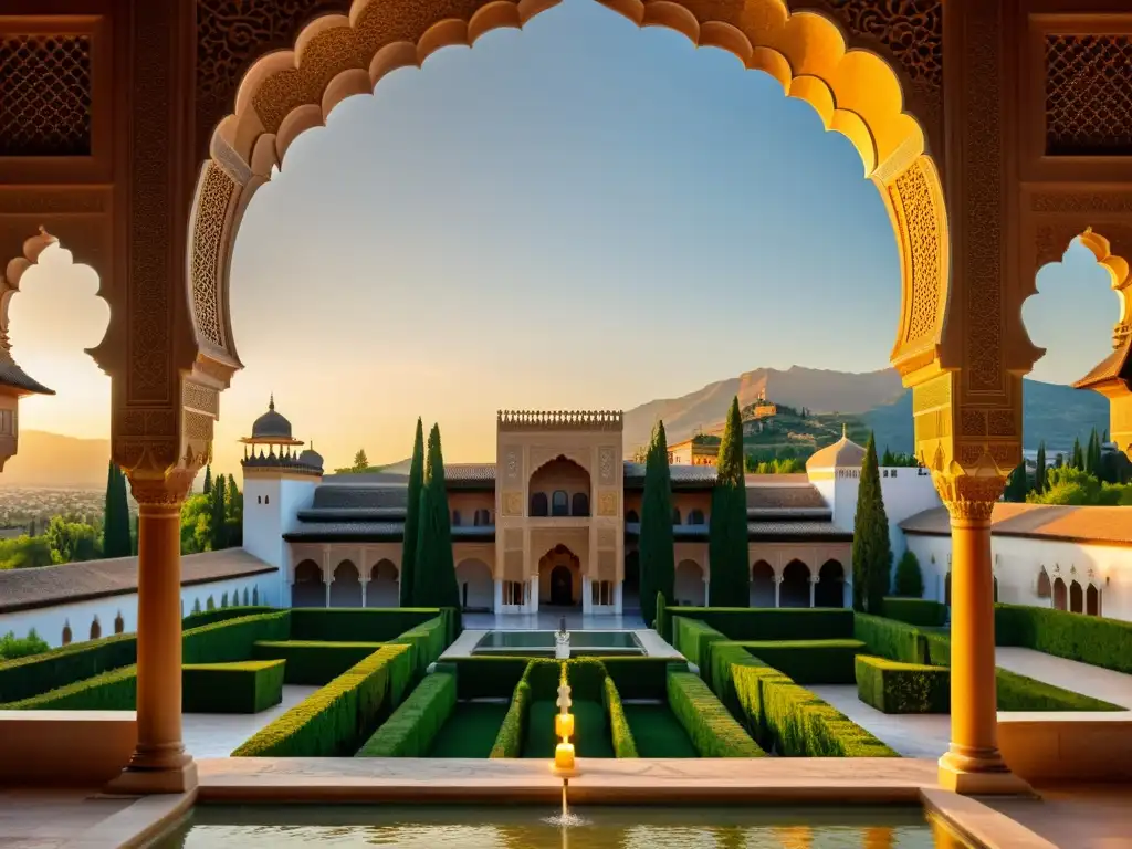 La impresionante Alhambra al atardecer destaca la influencia del arte islámico en Occidente