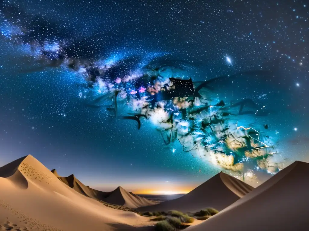 Una impresionante imagen del cielo nocturno lleno de estrellas centelleantes