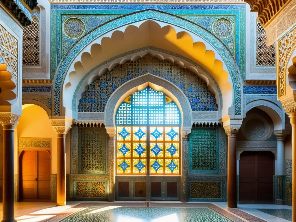 Increíbles patrones geométricos y mosaicos coloridos del Mihrab en la Mezquita de Córdoba