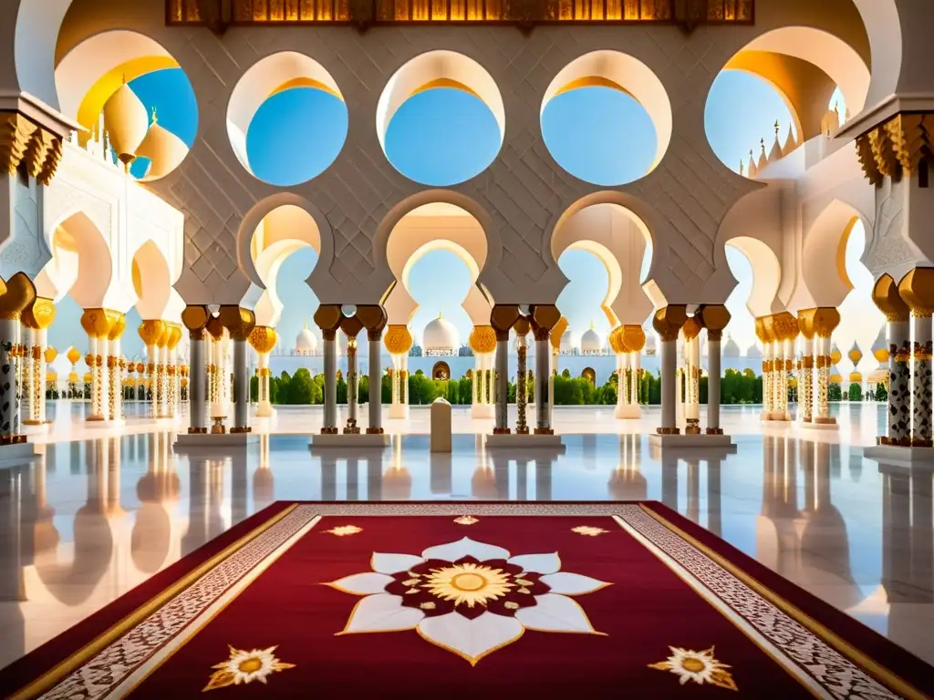 Interior deslumbrante de la Mezquita Sheikh Zayed en Abu Dhabi