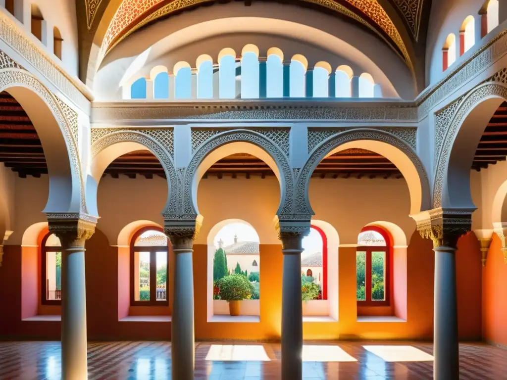 Interior de la MezquitaCatedral de Córdoba, España, captura la magnificencia de las mezquitas islámicas en una atmósfera serena y cautivadora