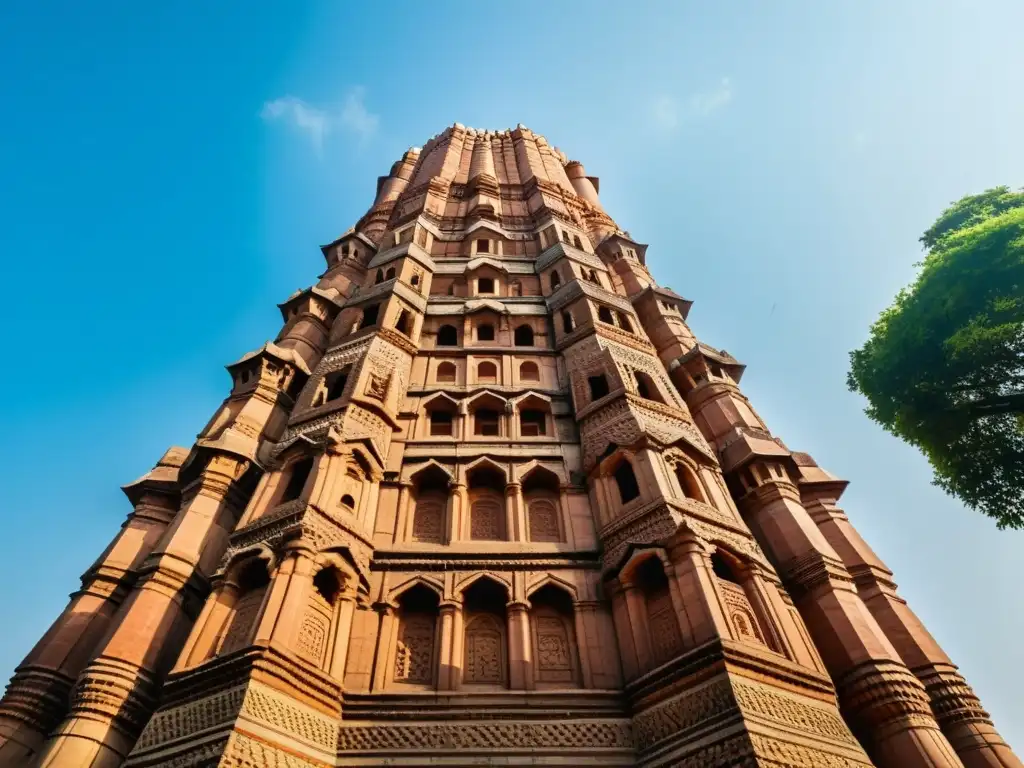 La majestuosa expansión islámica del Qutub Minar en Delhi, India, fusiona influencias arquitectónicas islámicas e indias