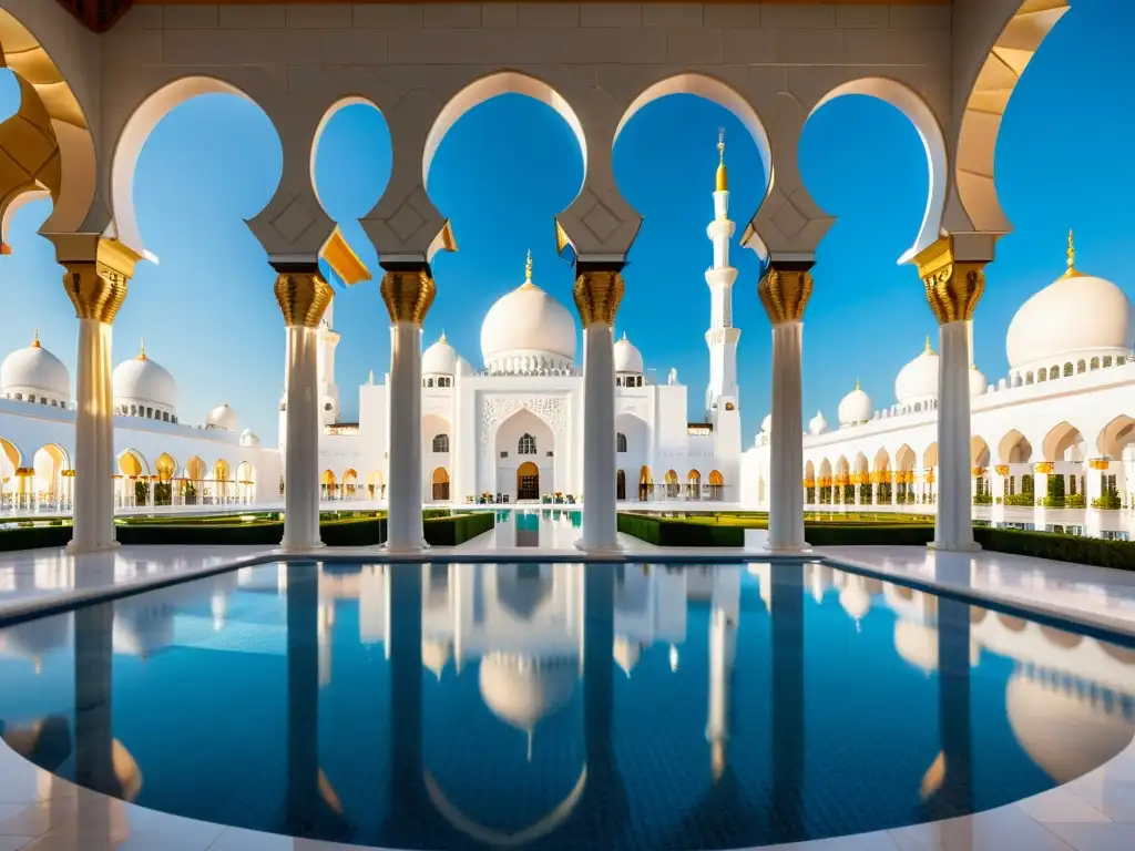 La majestuosa Mezquita Sheikh Zayed en Dubái: Tradición y modernidad capturadas en una imagen impresionante de la arquitectura y la serenidad