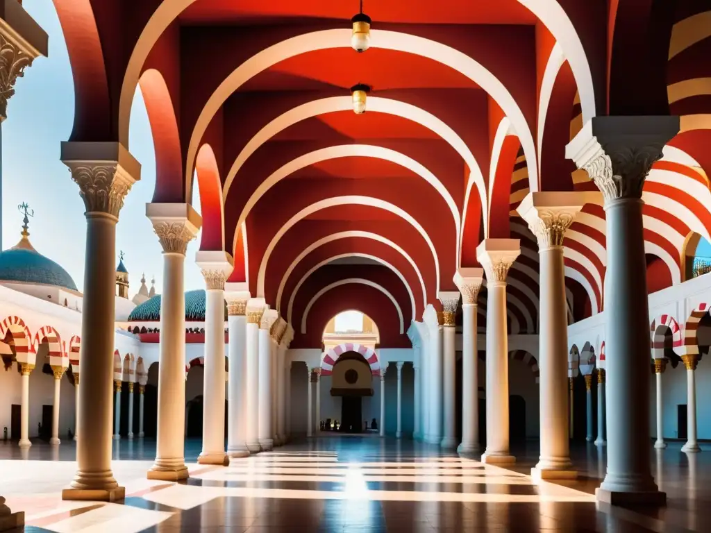 La majestuosa Mezquita-Catedral de Córdoba, reflejo de la Administración de justicia en los califatos, con sus impresionantes arcos y detalles arquitectónicos