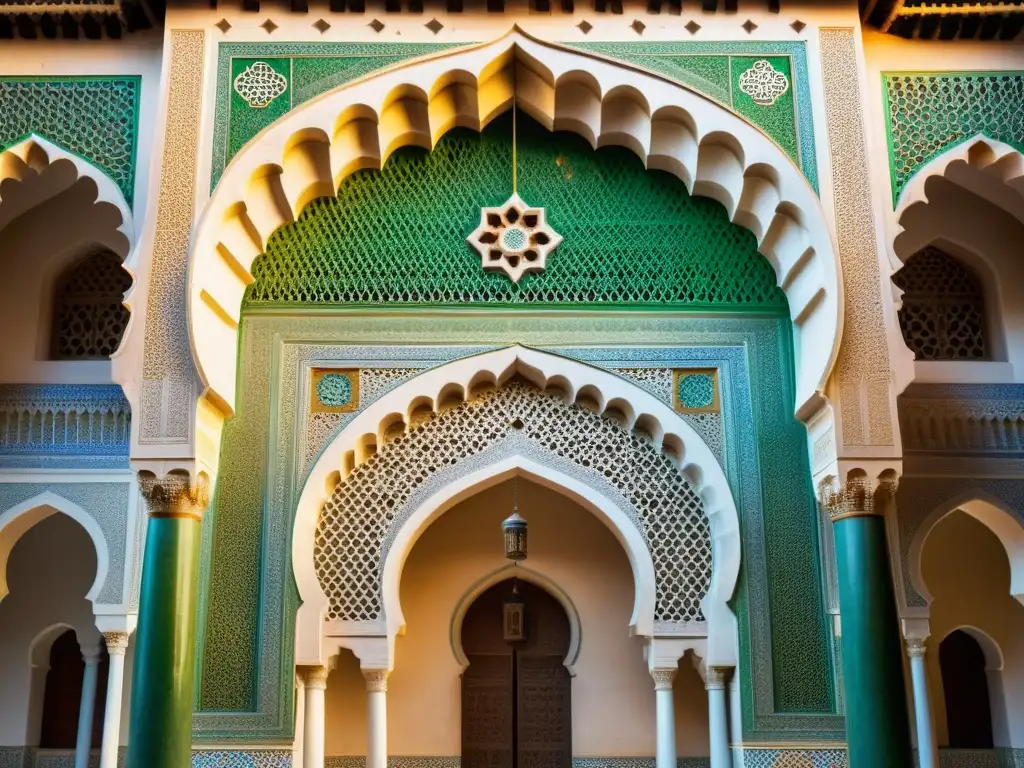 La majestuosa Universidad AlQarawiyyin en Fez, Marruecos, destaca por su herencia intelectual y arquitectónica islámica