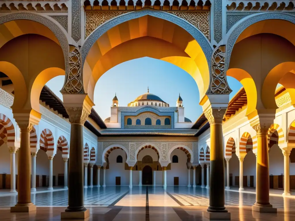 La majestuosidad del legado omeya: Historias y poesía del califato, capturada en una impresionante imagen de la Gran Mezquita de Córdoba al atardecer