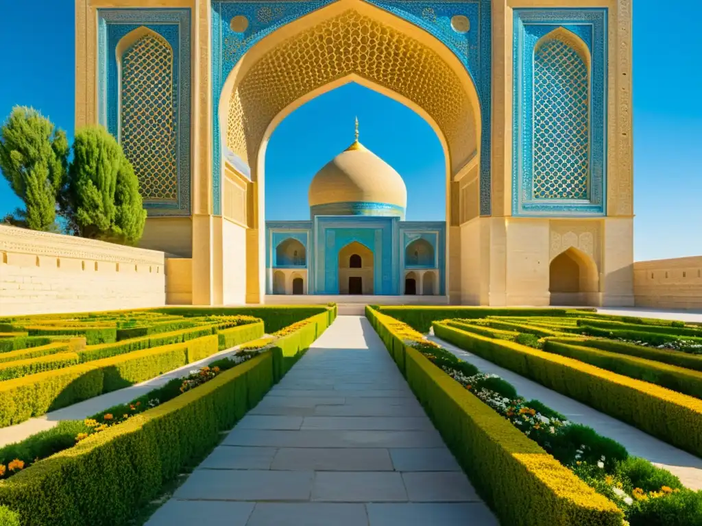 La majestuosidad del mausoleo Samanid en Bukhara, Uzbekistán, bajo un cielo azul refleja la difusión del Islam en Asia Central