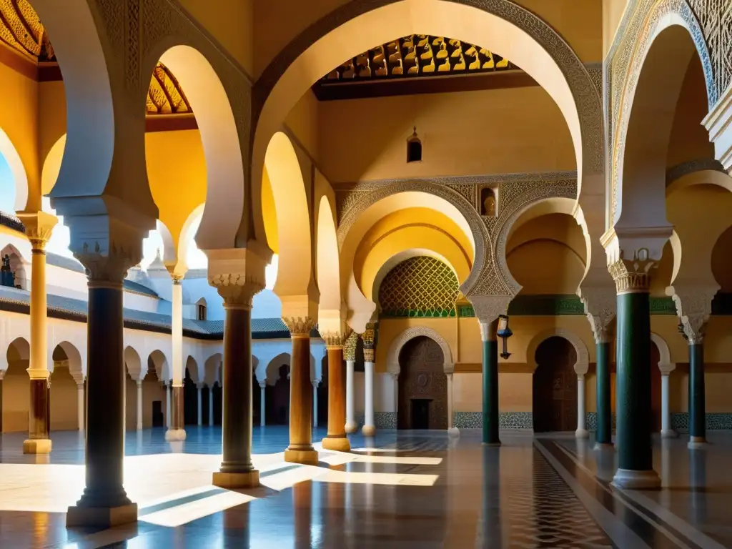 Maravillosa imagen de la Mezquita de Córdoba, reflejando la belleza de la arquitectura califal islámica, historia y arte