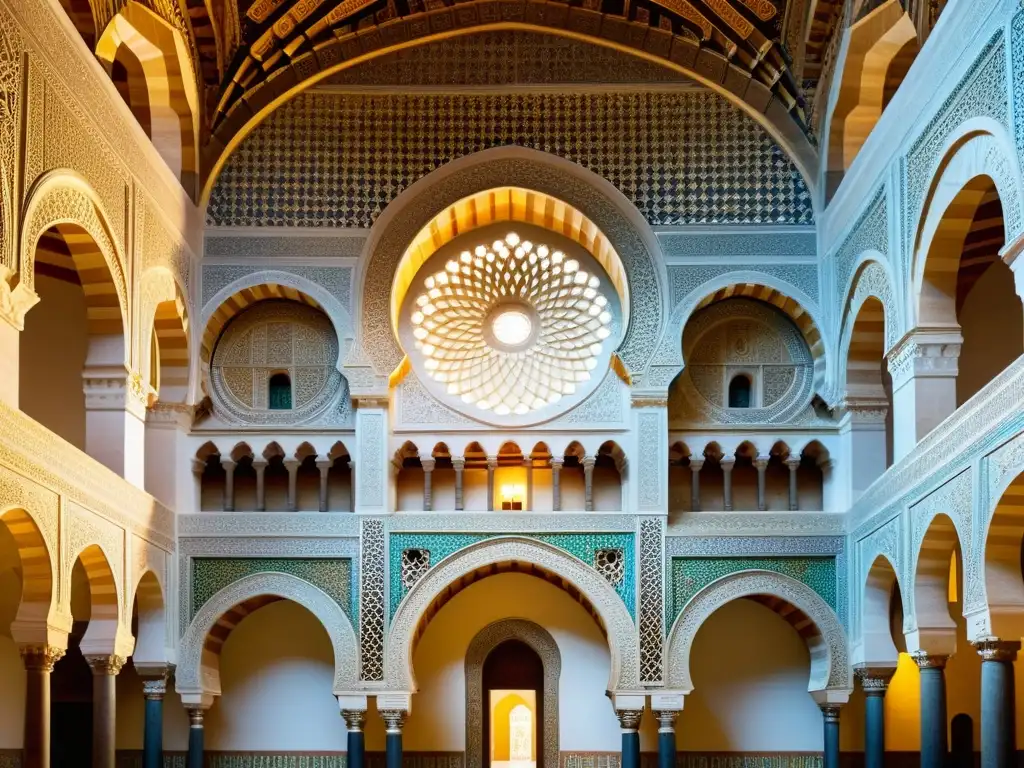 Maravillosos detalles de la arquitectura islámica en la Mezquita de Córdoba, resaltando la importancia del número áureo