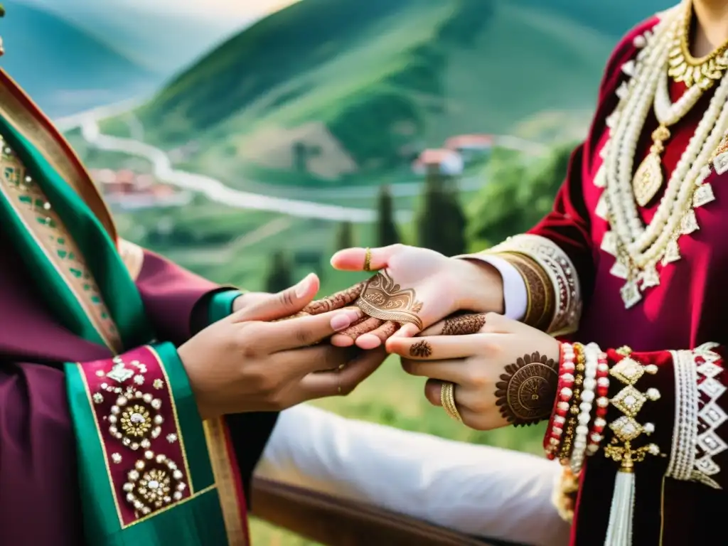 Un matrimonio tradicional Pomak en Bulgaria, con vestimenta vibrante, diseños de henna y un escenario montañoso